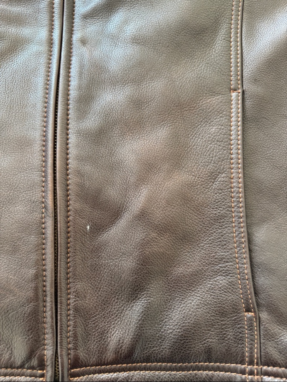 Wilsons Leather Men's Dark Brown Leather Bomber Jacket - Picture 7 of 13